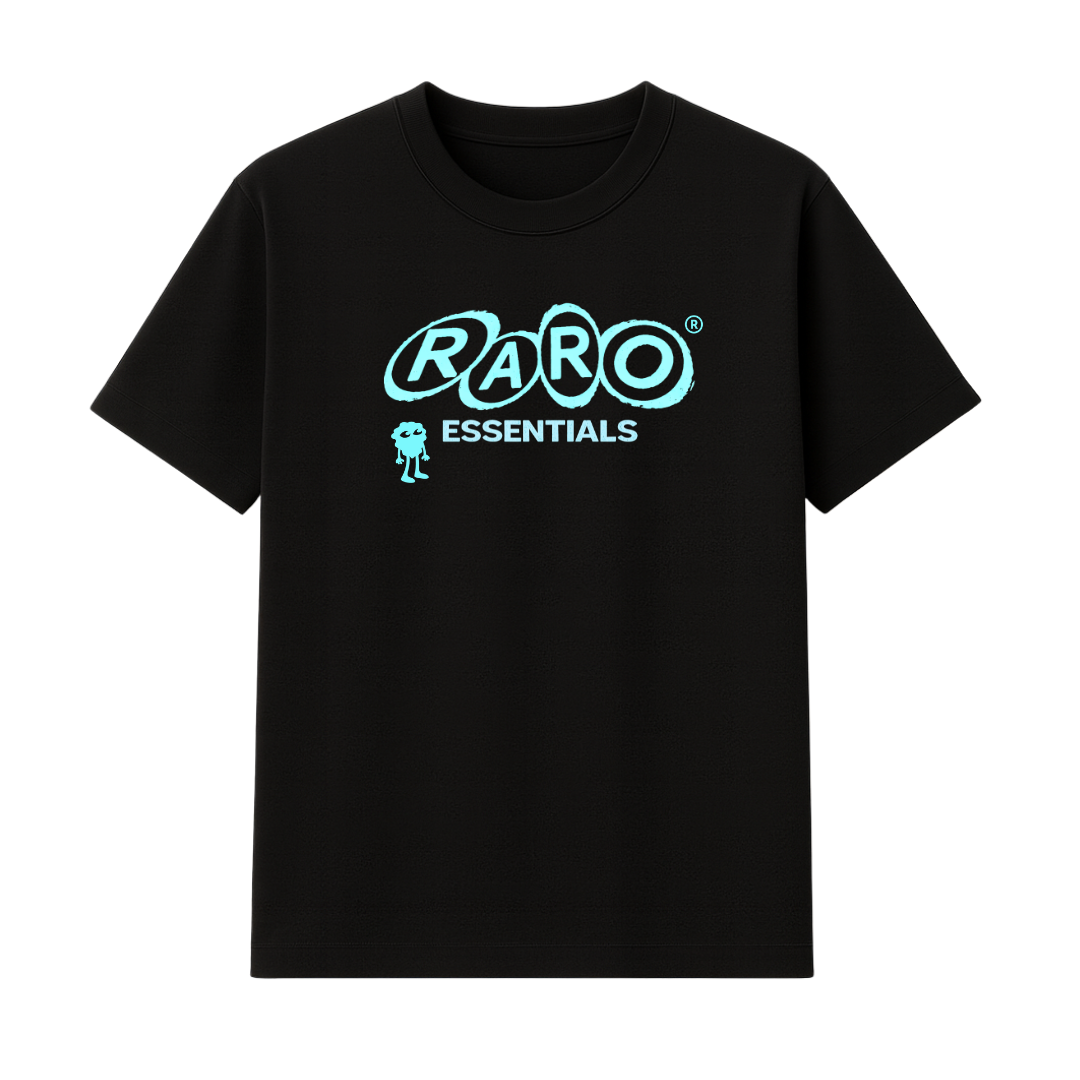 "BASIC" BLACK/BLUE TEE