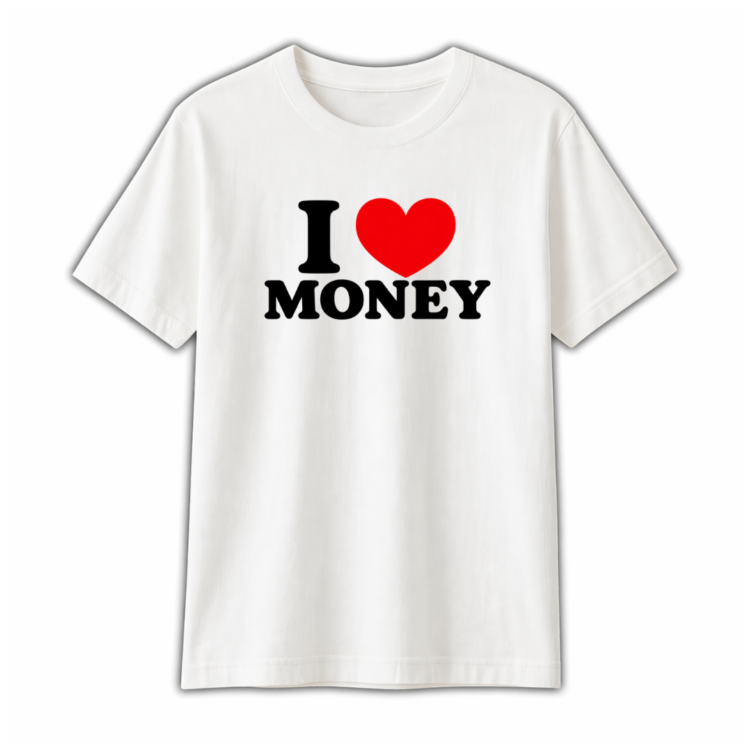 "I LOVE MONEY" WHITE TEE