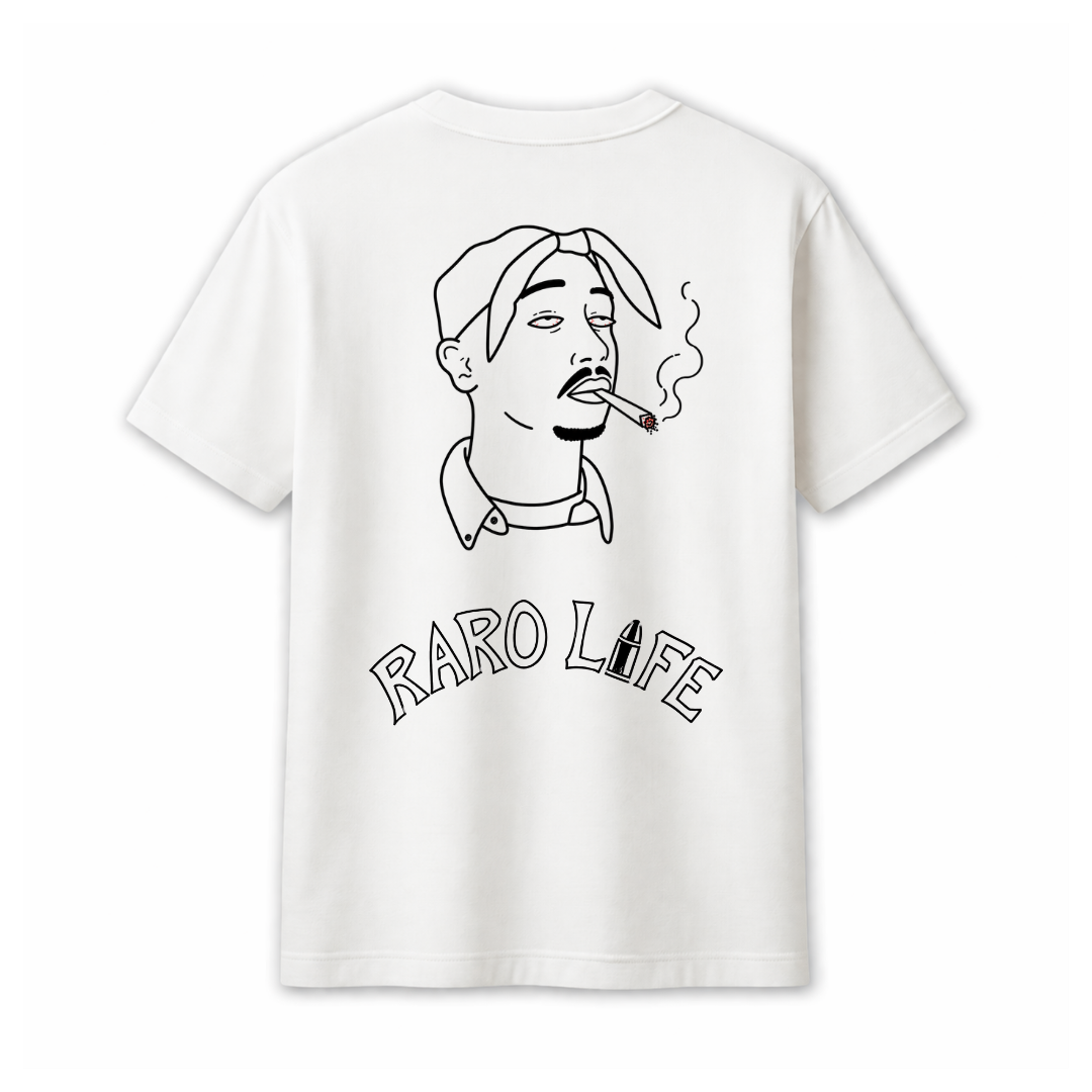 "RARO LIFE" WHITE TEE