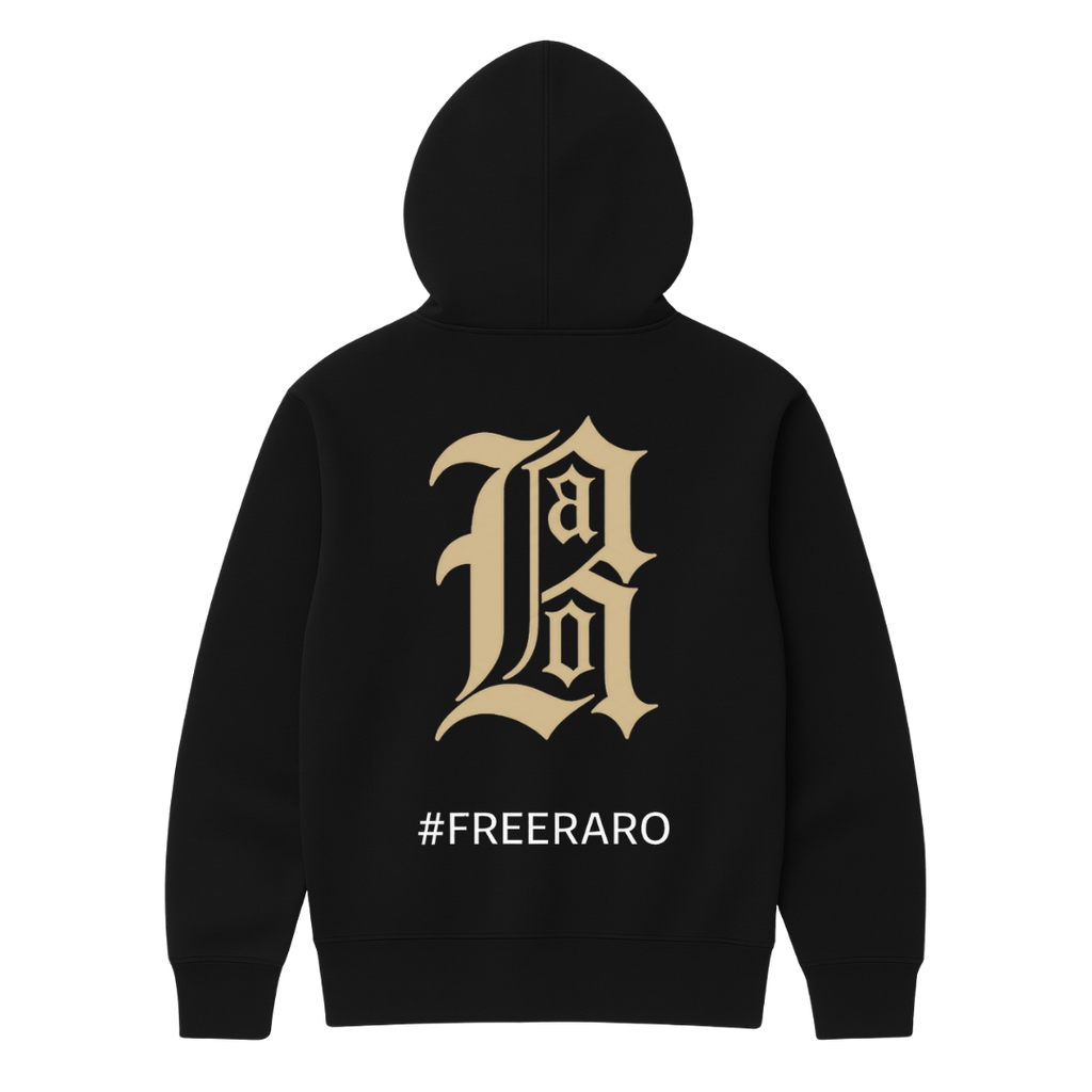 "RARO HOOD" BLACK HOODIE