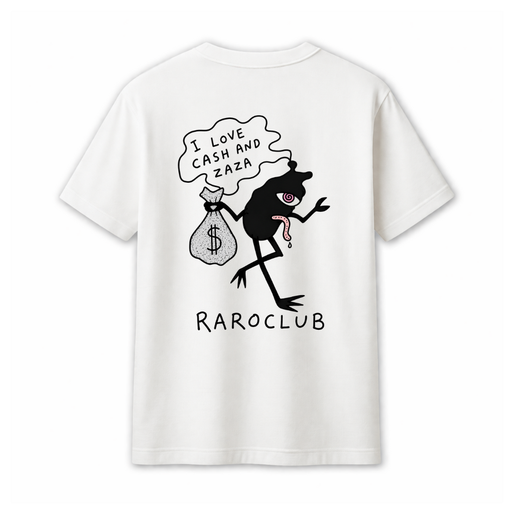 "CASH AND ZAZA" WHITE TEE