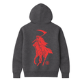 SUDADERA CON CAPUCHA GRIS "ORCO EN UN DRAGÓN"